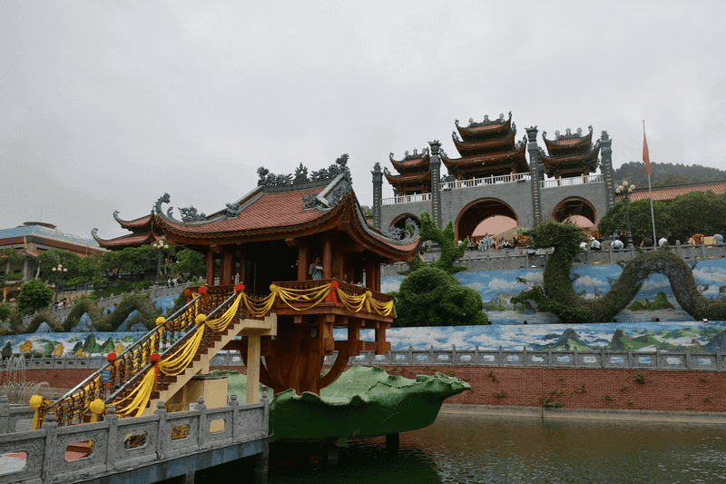 One Pillar Pagoda and Ban Nguyet Lake