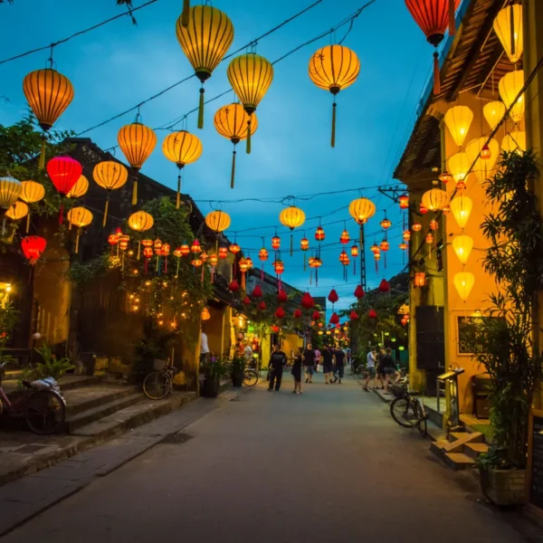 Streets filled with lanterns in Hoi An