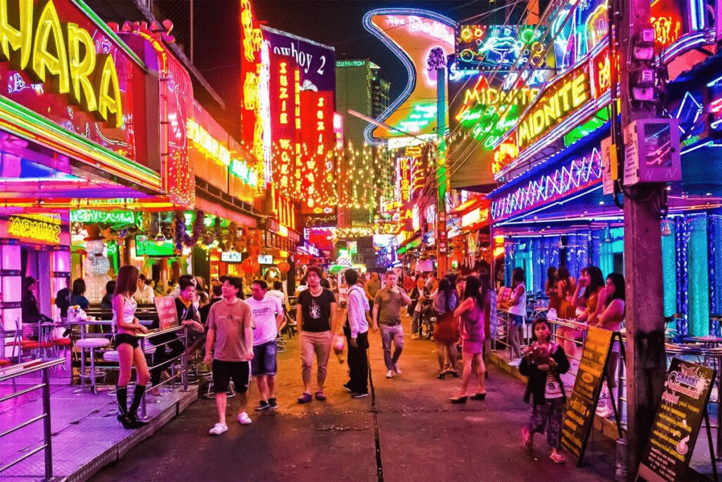 Nightlife in Bangkok is extremely bustling