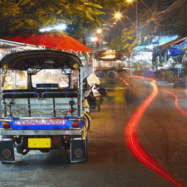 Use tuk tuk, taxi, grab,... to explore Bangkok nightlife