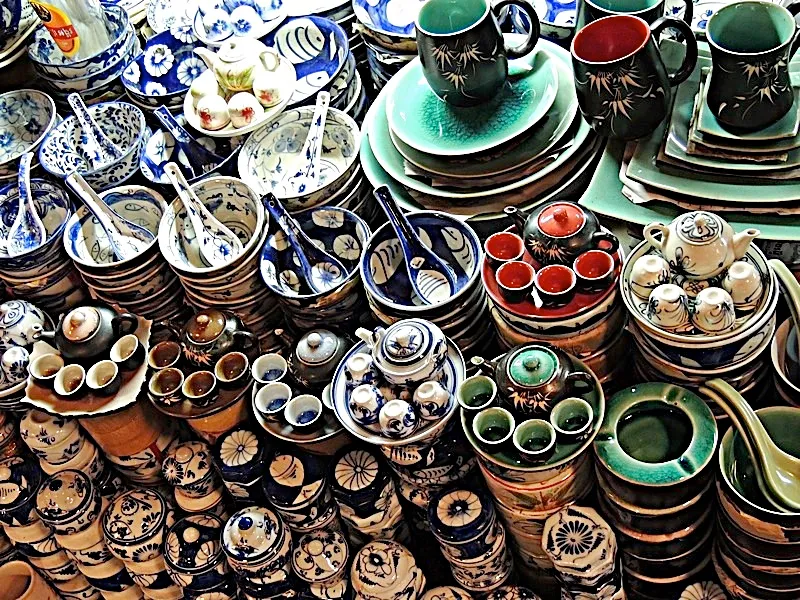 Buy some ceramic in Russian Market Phnom Penh