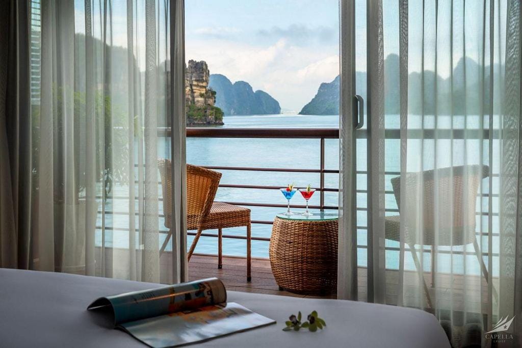 You can admire HaLong Bay sunset from your hotel balcony 