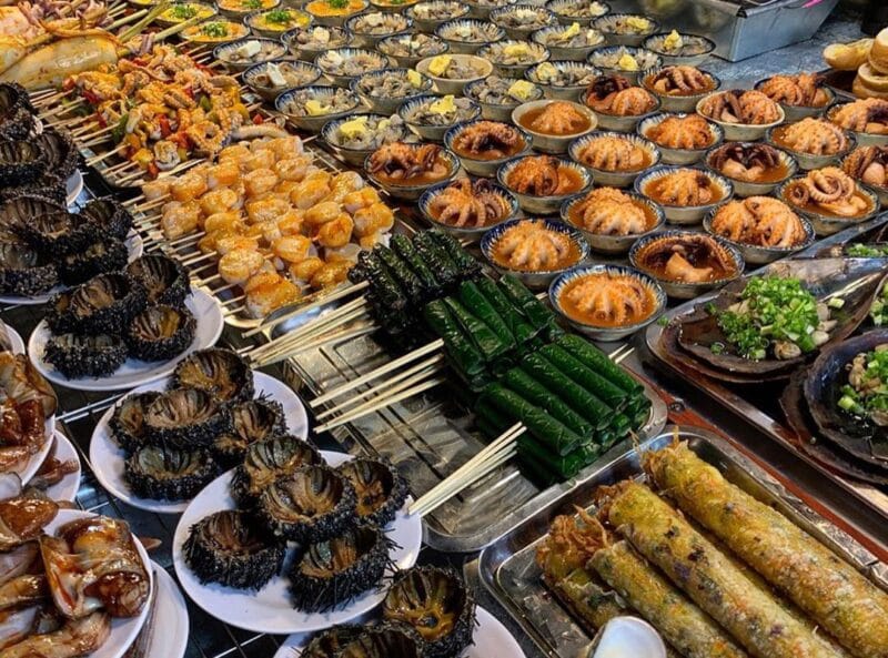 Nha Trang Night Market serves a variety of tempting street food.