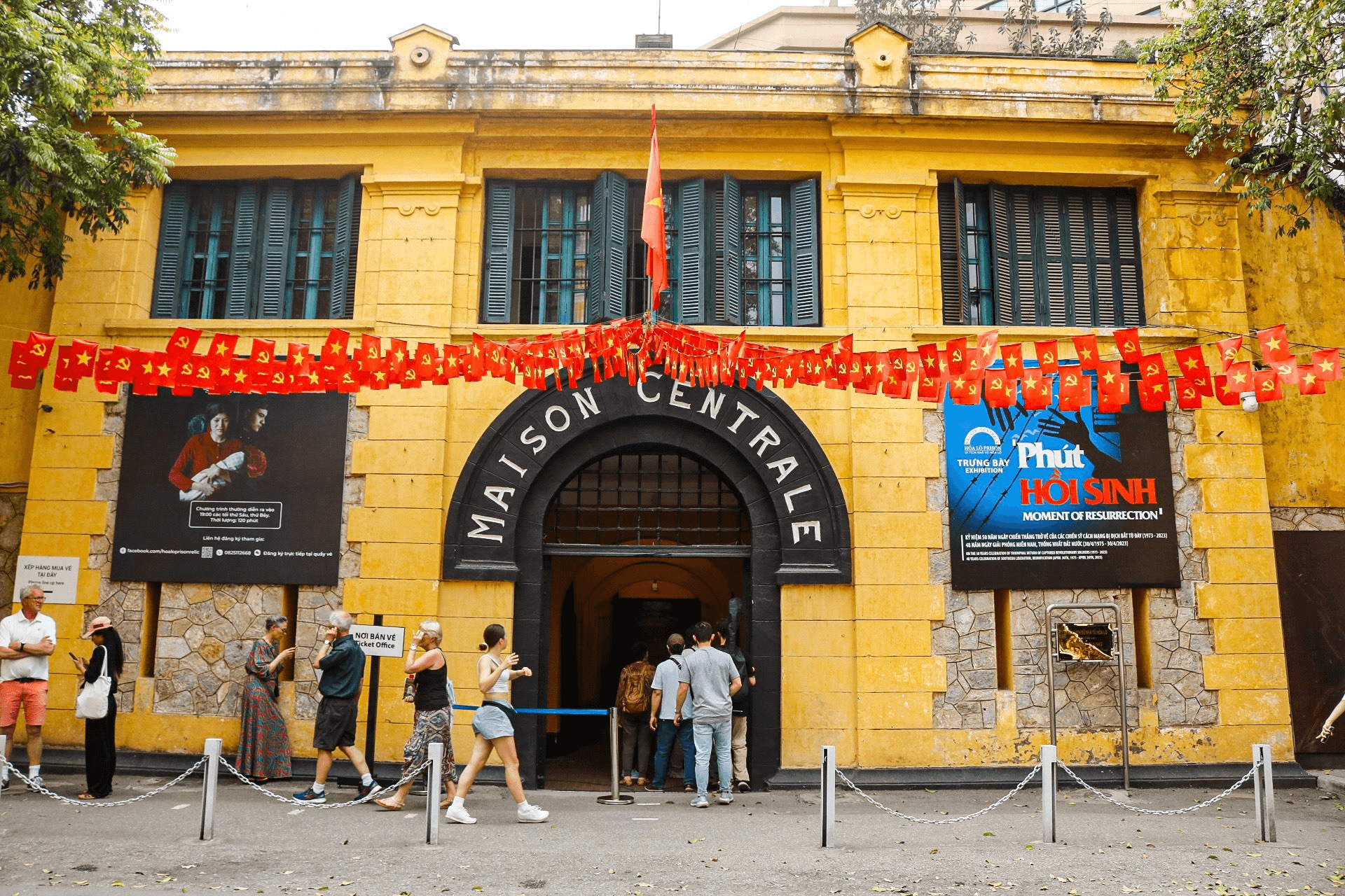 Hoa Lo Prison is a special historical relic located near Trang Tien Plaza.