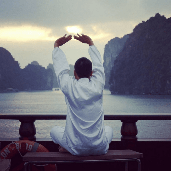 Yoga and meditation on deck