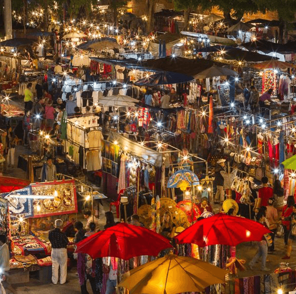 Explore nightlife at Chiang Mai Night Bazaar