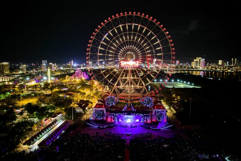 Asia Park at night