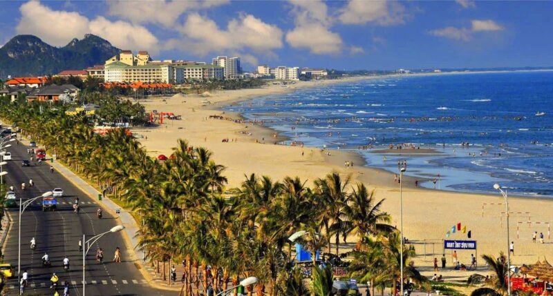 The main beach in My Khe Danang Vietnam