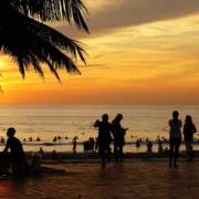 Enjoy the peaceful twilight by the shore for a tranquil My Khe Beach nightlife