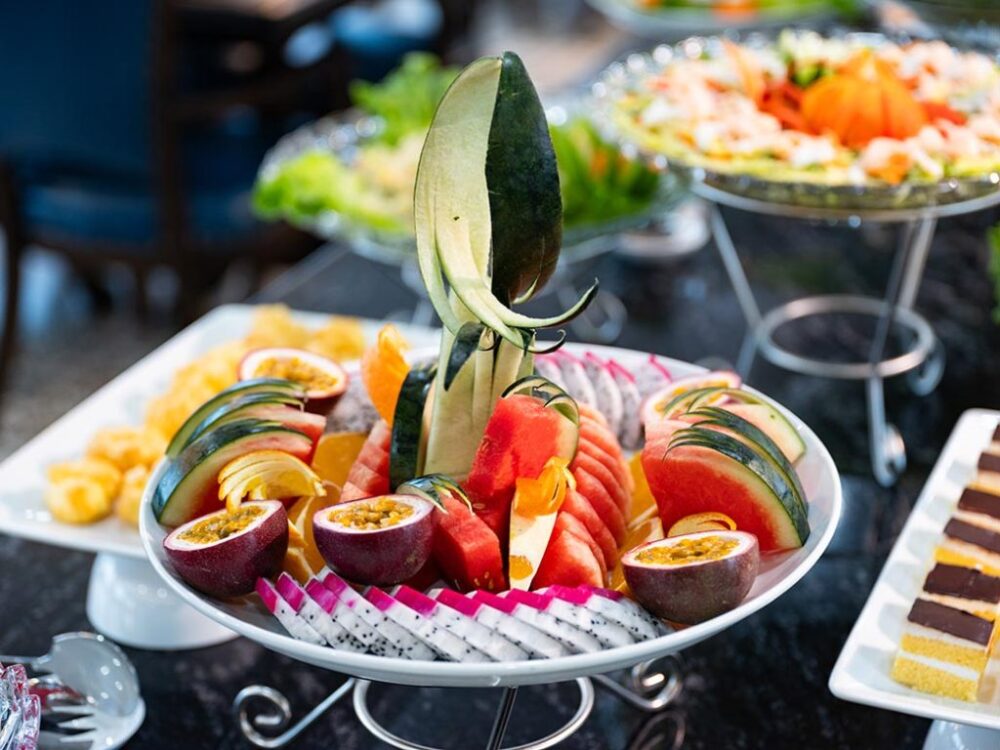 Enjoy a relaxed brunch on the cruise